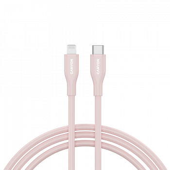 Кабел CANYON cable CLNM60 C-L 60W MFI 1m Silicon Pink