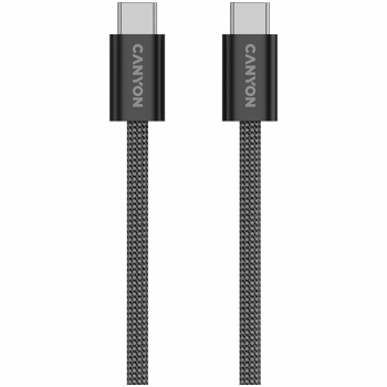 Кабел CANYON cable OnWire 60MG C-C 60W Magnet Braided 1m Black