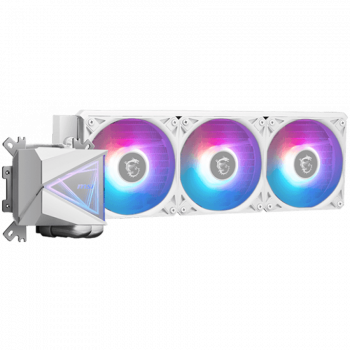 Охладител MSI MAG CORELIQUID I360 WHITE, 3x 120mm ARGB Fans, Aluminium Radiator, Loop Dynamic ...