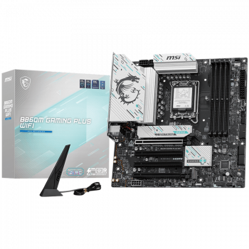 Дънна платка MSI PRO B860M GAMING PLUS WIFI, mATX, LGA 1851, 4x DDR5 Dual Channel DDR5 up to 8600(OC...