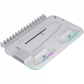 Гейминг контролер CANYON cooling stand CS-51 RGB PS5 Slim/DE Charge White