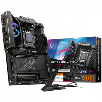 Дънна платка MSI MPG X870E CARBON WIFI, ATX, Socket AM5, 4x DDR5 Dual Channel DDR5 up to 8400(OC)MHz...