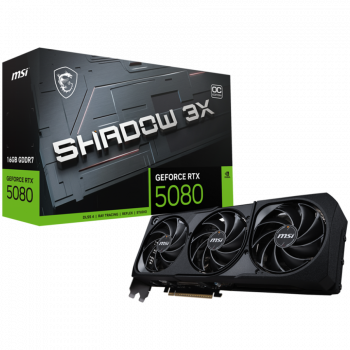 Видео карта MSI Video Card Nvidia GeForce RTX 5080 16G SHADOW 3X OC, 16GB GDDR7, 256bit, Effective ...