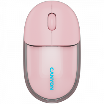 Мишка CANYON mouse OnClick 24 BT/ Wireless Transparent/Pink
