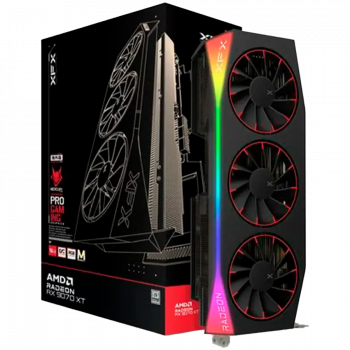 Видео карта XFX Mercury AMD Radeon RX 9070XT OC Magnetic Air Edition with RGB 16GB GDDR6 HDMI 3xDP, ...