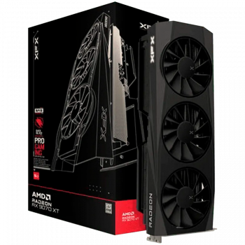 Видео карта XFX Quicksilver AMD Radeon RX 9070XT Gaming Edition with 16GB GDDR6 HDMI 3xDP, AMD RDNA ...