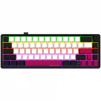 Геймърска клавиатура LORGAR KBP70MW, Wireless 65% Mechanical Gaming Keyboard Pro, Black/red, EN ...