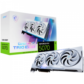 Видео карта MSI Video Card Nvidia GeForce RTX 5070 12G GAMING TRIO OC White, 12GB GDDR7, 192bit, ...