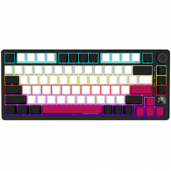 Геймърска клавиатура LORGAR KBP7075W, Wireless 75% Mechanical Gaming Keyboard Pro, Black/red, EN ...