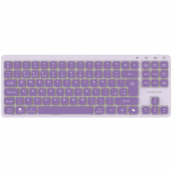 Клавиатура CANYON Keyboard OnType 10 Low Profile EN Wired Violet