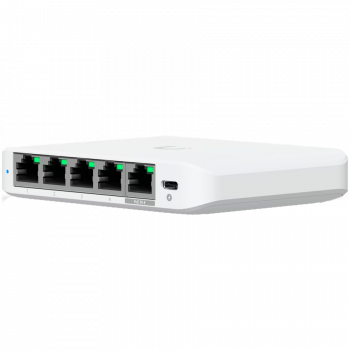 Мрежов суич Ubiquiti 5-port 2.5G switch that can be powered with PoE or a USB-C adapter; 4x 2.5 GbE ...