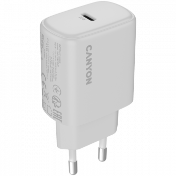 Зарядно устройство CANYON charger OnCharge 250 25W 1xPD EU White