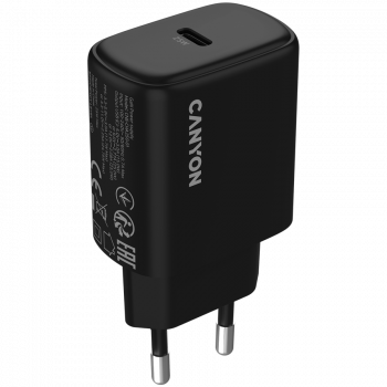Зарядно устройство CANYON charger OnCharge 250 25W 1xPD EU Black