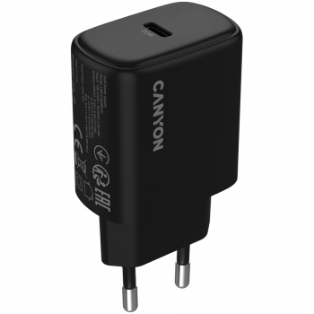 Зарядно устройство CANYON charger OnCharge 200 20W 1xPD EU Black