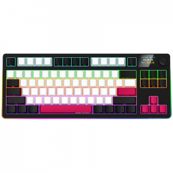 Геймърска клавиатура LORGAR KBP70TKLW, Wireless TKL Mechanical Gaming Keyboard Pro, Black/red, EN ...