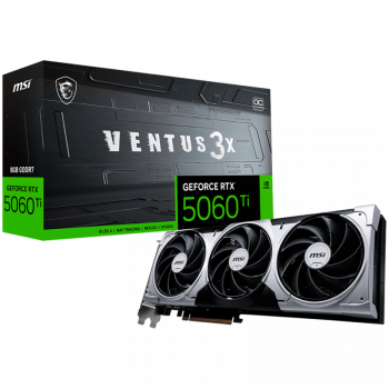 Видео карта MSI Video Card NVIDIA GeForce RTX 5060 Ti 8G VENTUS 3X OC, 8GB GDDR7, 128-bit, 2617 MHz ...