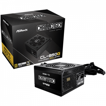 Захранване Asrock CL-850G, 850W, 80 Plus GOLD, Non Modular PSU, 2x EPS 12V CPU(4+4pin), 4x PCIe (6+...