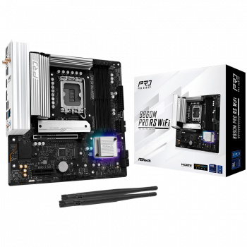 Дънна платка ASROCK MB Desktop B860M Pro Rs Wi-fi, S.1851, 4x DDR5, 1x PCIe 5.0 x16, 1x PCIe 4.0 x4...