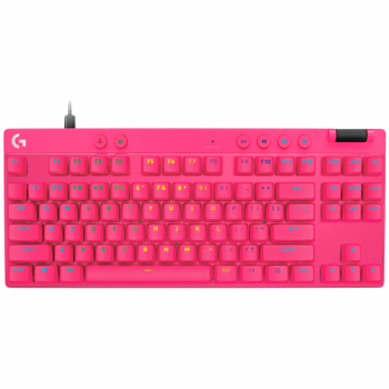 Геймърска клавиатура LOGITECH G PRO X TKL RAPID Gaming Keyboard - MAGENTA - US INT'L - USB - EMEA28i...