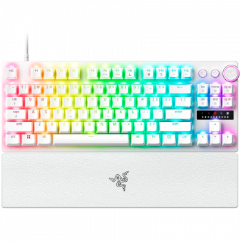 Геймърска клавиатура RAZER Huntsman V3 Pro Tenkeyless Gaming Keyboard - White - US Layout