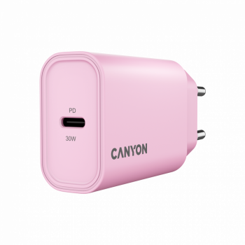 Зарядно устройство Canyon, PD 30W Travel Charger EU standard, Output: 5V3A, 9V3A, 15V2A, Max Power ...