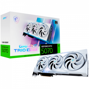 Видео карта MSI Video Card Nvidia GeForce RTX 5070 12G GAMING TRIO White, 12GB GDDR7, 192bit, ...