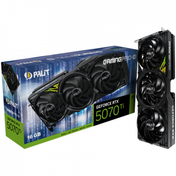 Видео карта PALIT GeForce RTX 5070 Ti GamingPro-S 16GB GDDR7 256 bit, 1x HDMI 2.1b, 3x DP 2.1b, 3 ...