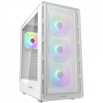 Кутия за компютър COUGAR GAMING COUGAR AIRFACE PURE RGB PC Case, Mid Tower, White
