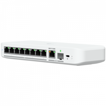 Мрежов суич Ubiquiti switch USW-FLEX-2.5G-8-POE 8-port 2.5 GbE PoE++, 10 GbE PoE+++ input port for ...