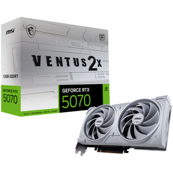 Видео карта MSI Video Card Nvidia GeForce RTX 5070 12G VENTUS 2X OC WHITE, 12GB GDDR7, 192bit, ...