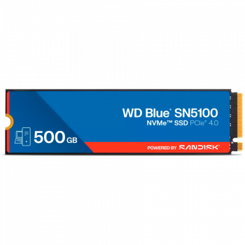 Твърд диск WESTERN DIGITAL SSD WD Blue SN5100 (M.2, 500GB, PCIE GEN 4.0 x4 NVMe)