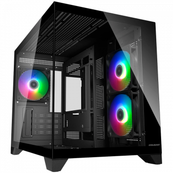 Кутия за компютър COUGAR GAMING COUGAR FV150 Mini RGB PC Case, Mid tower, Black