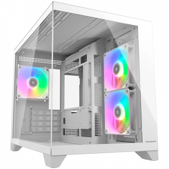 Кутия за компютър COUGAR GAMING COUGAR FV150 Mini RGB PC Case, Mid tower, White