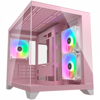 Кутия за компютър COUGAR GAMING COUGAR FV150 Mini RGB PC Case, Mid tower, Pink