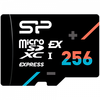 Карта памет SILICON POWER, 256 GB, microSD EX,256GB,UHS-I,PCIe Gen3x1,U3,V30,A1