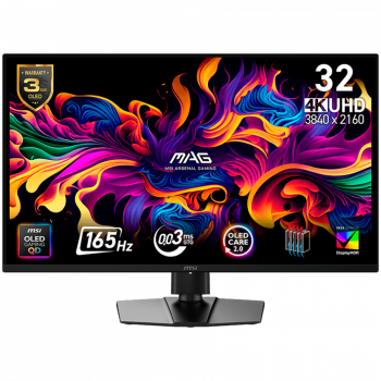 Монитор MSI MAG 322UP QD-OLED E16 Gaming Monitor, 31.5" 165Hz, UHD (3840x2160) 16:9, QD-OLED Anti-...