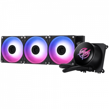 Охладител MSI MPG CORELIQUID P13 360, 3x120mm Pre-installed CycloBlade 9 ARGB Daisy Chain Fans, 2.1-...