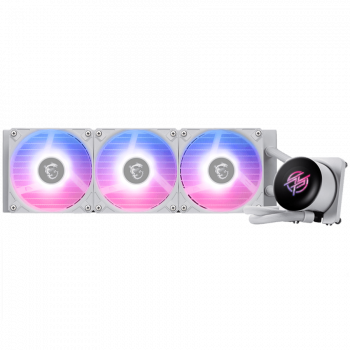 Охладител MSI MPG CORELIQUID P13 360 WHITE, 3x120mm Pre-installed CycloBlade 9 ARGB Daisy Chain Fans...