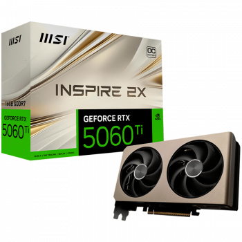 Видео карта MSI Video Card NVIDIA GeForce RTX 5060 Ti 16G INSPIRE 2X OC, 16GB GDDR7, 128-bit, 2617 ...
