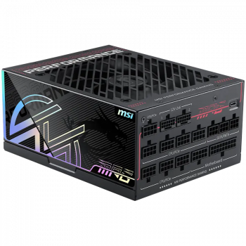 Захранване MSI MPG Ai1600TS PCIE5 Power Supply 1600W, 80 PLUS Titanium, Dual PCIe 5.1 Cables, ATX 3....