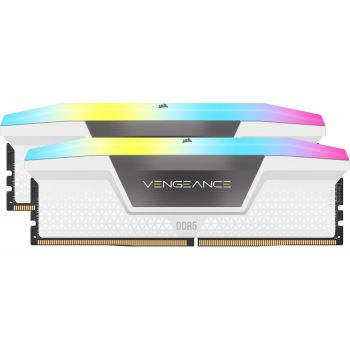 Памет за настолен компютър CORSAIR VENGEANCE RGB DDR5 32GB (2 x 16GB) DDR5 6000 CL30-36-36-76 1.40V ...
