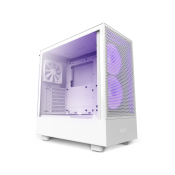 Кутия NZXT H5 Flow RGB Matte White, Mid-Tower