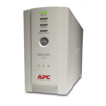 Непрекъсваемо токово захранване APC Back-UPS CS 350 230V 210Watt 350VA RS-232 USB output connectors 4 beige BK350EI