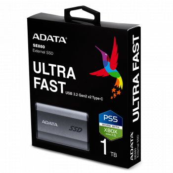 Външен SSD ADATA EXT SSD SE880 1T GRAY