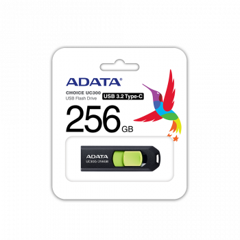 USB Флаш памет 256GB TYPE-C UC300 ADATA BK/GN