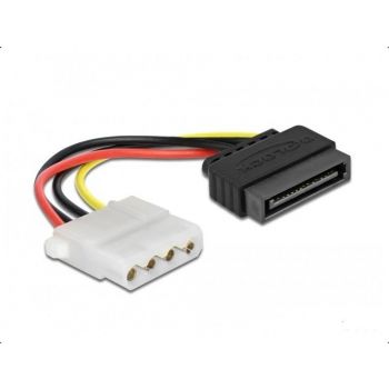 Кабел DeLock Power Cable SATA 15 pin мъжко към 4 pin женско, 12 cm