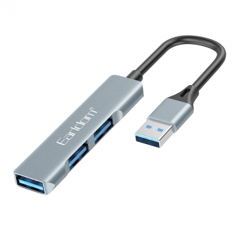 USB хъб Earldom ET-HUB09, USB 3.0, 3 Порта, Сив 