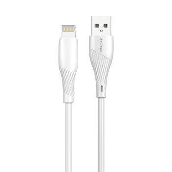 Data cable DeTech DE-44i2, Lightning, 2.0m, White 