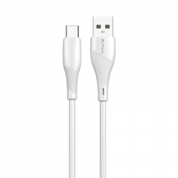 Data cable DeTech DE-44C3, Type-C, 3.0m, White 