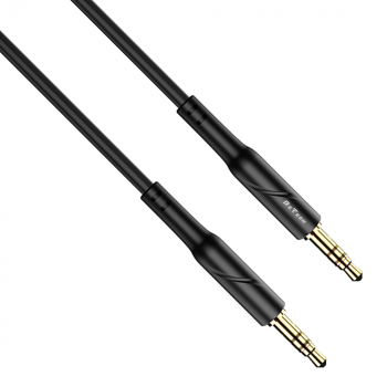 Audio cable DeTech DE-11AUX, 3.5mm jack, M/M, 1.0m, Black 